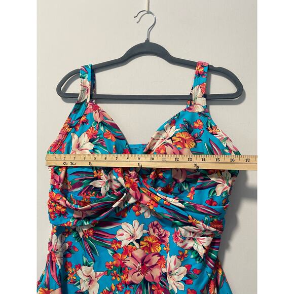 Land’s End floral tankini top size 16 - Picture 2 of 6